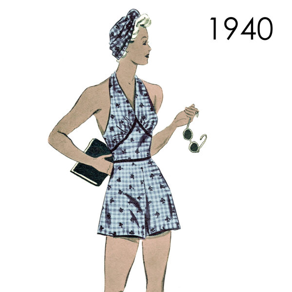 1940 Sun suit pattern 104 cm (41") bust