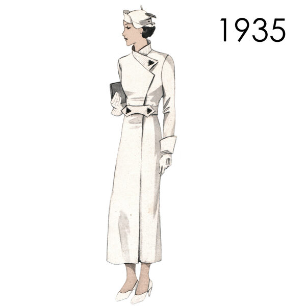1935 Summer Coat pattern in 96 cm/ 37.8" or 108 cm/ 42.5" bust