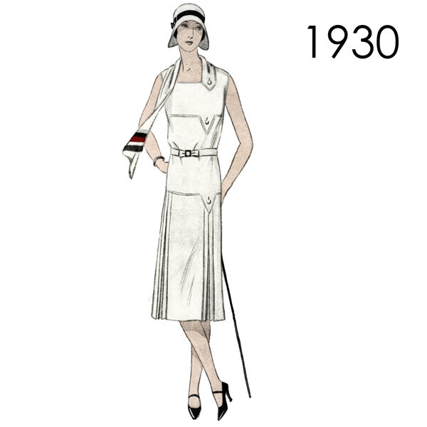 1930 Dress pattern 96 cm (37.8") bust