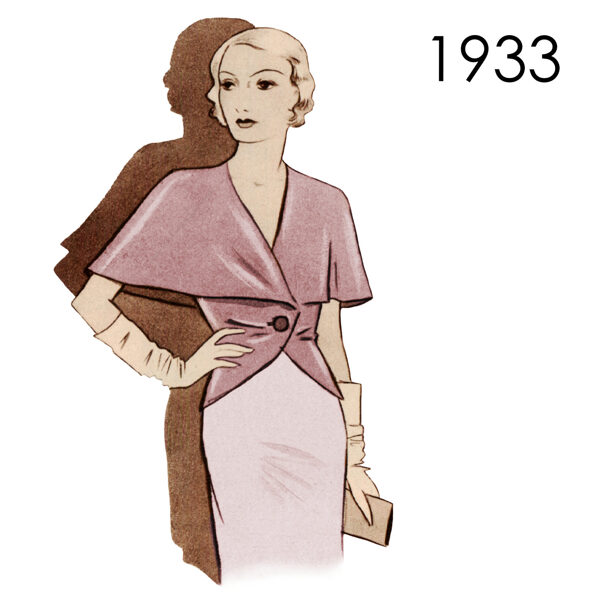 1933 Jacket-cape pattern 90 cm (35.4")