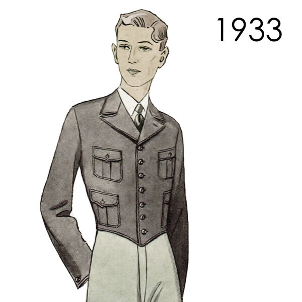 1933 Men's jacket pattern in 104 cm (41") chest