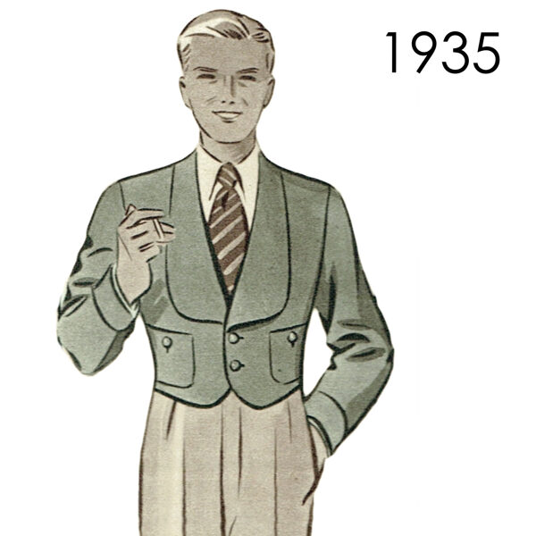 1935 Men's Jacket pattern in 120 cm (47.2") chest
