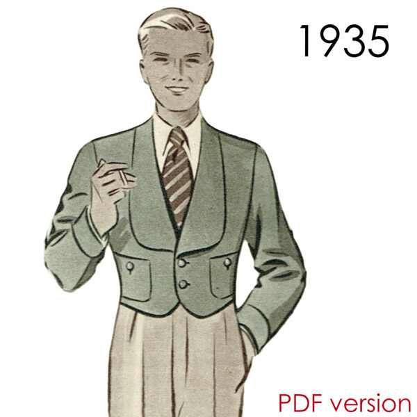 1935 Men's Jacket PDF pattern in 120 cm (47.2") chest