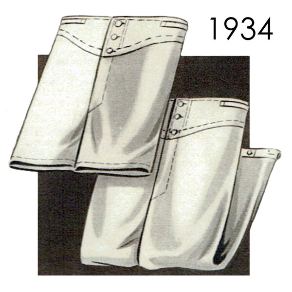 1930s Men's Underwear pattern in 3 sizes