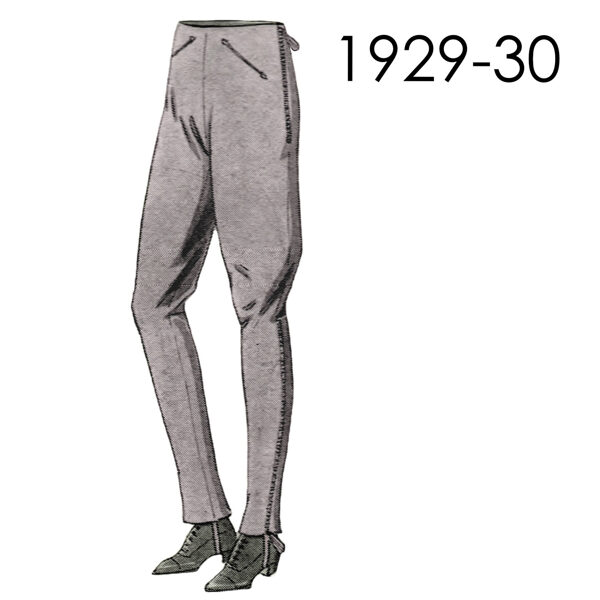 1929-30 Sports trouser pattern waist 76 cm (30")