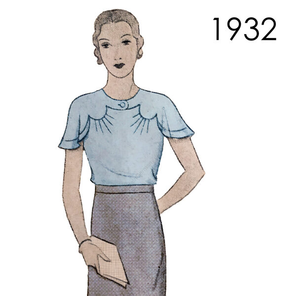 1932 Blouse pattern 96 cm (37.8") bust