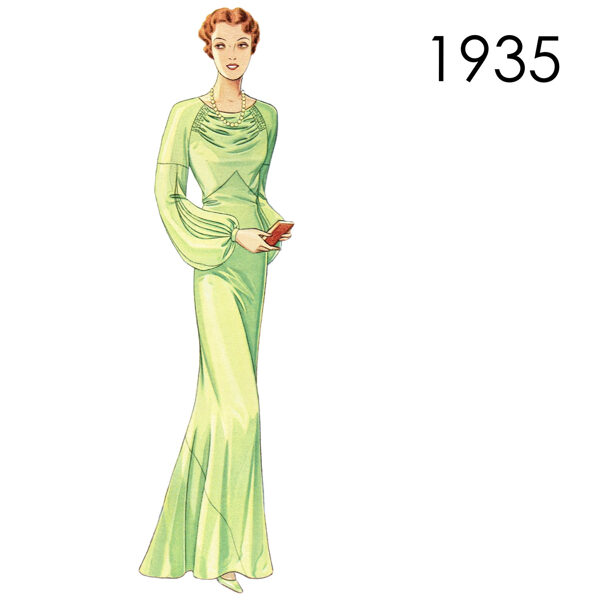 1935 Gown pattern 102 cm (40") bust