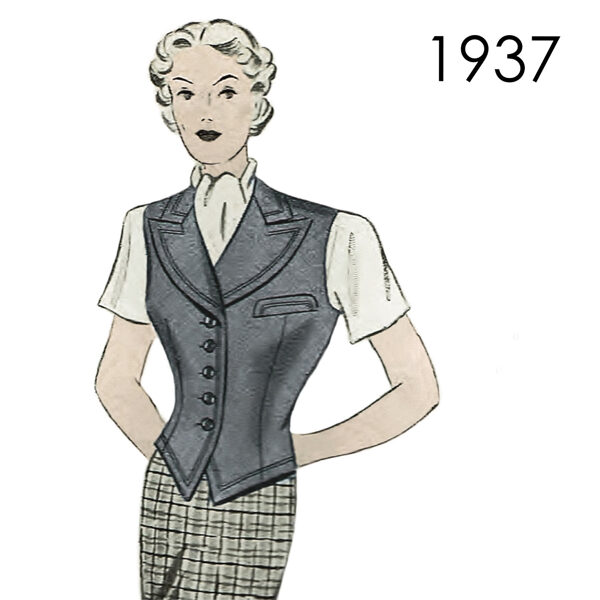 1937 Waistcoat. Bust 108 cm (42.5")