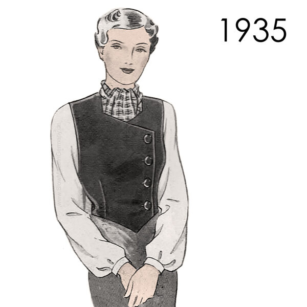 1935 Waistcoat pattern 108 cm (42.5") bust