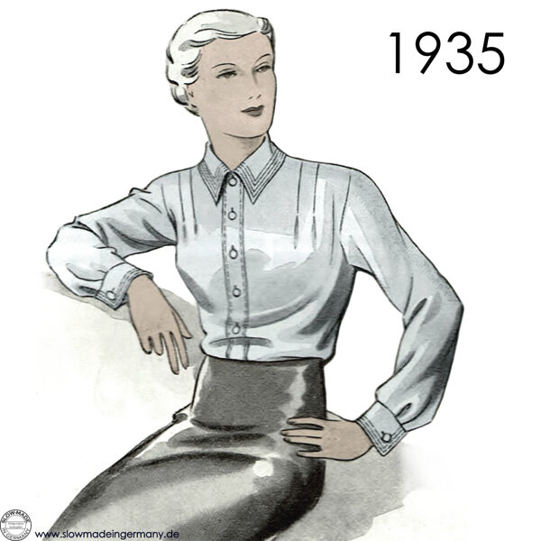 1935 Blouse pattern 108 cm (42.5") bust