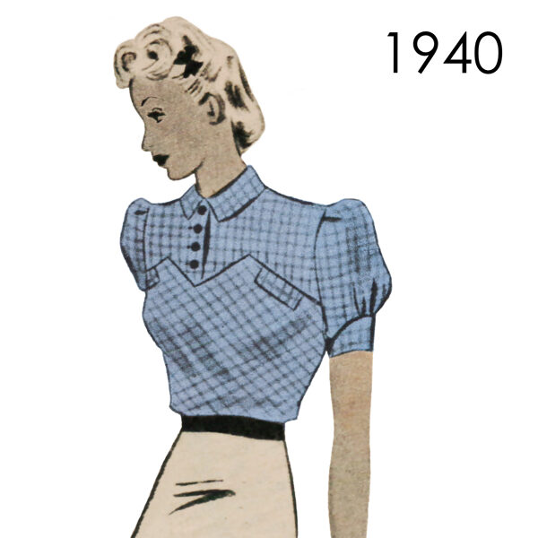 1940 Blouse pattern in 96 cm (37.8") bust