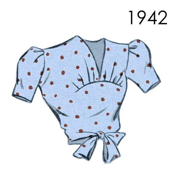 1942 Blouse pattern 108 cm (42.5") bust