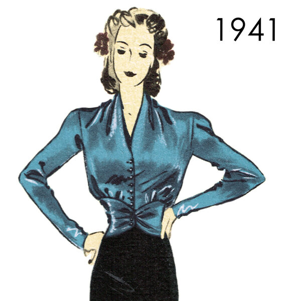 1941 Blouse 100 cm or 112 cm (39.4" or 44") bust