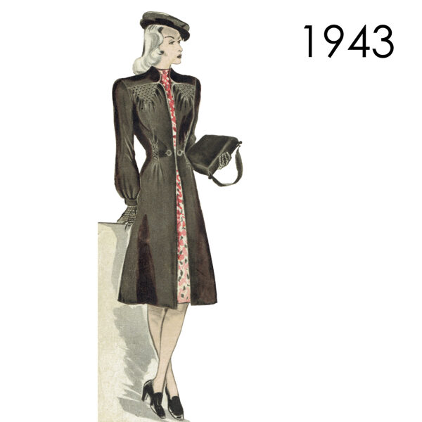 1943 Coat pattern 90 cm (35.4")