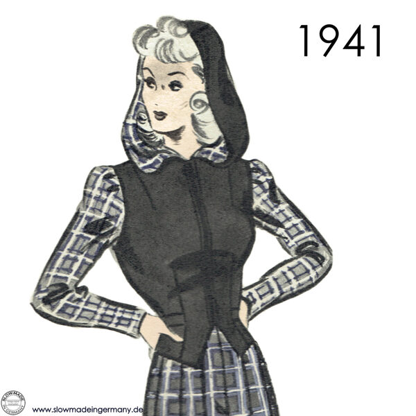 1941 Waistcoat pattern 96 cm (37.8") bust