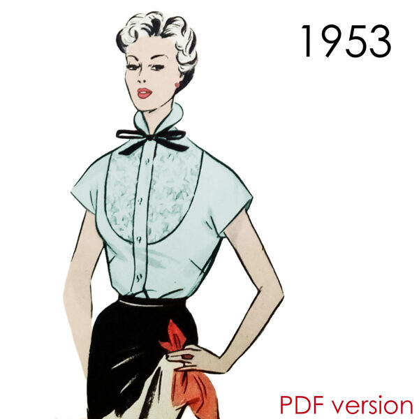 1953 Blouse PDF pattern 100 cm (39.4") bust