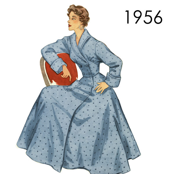 1956 Housecoat pattern 96 cm (37.8") bust