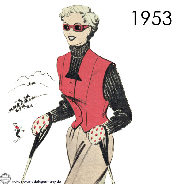 1953 Waistcoat pattern 100 cm (39.4") bust