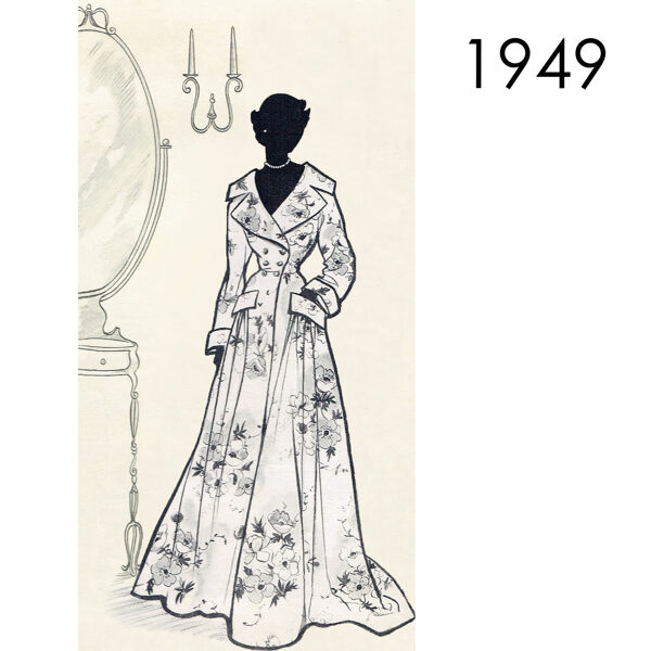 1949 Housecoat PDF pattern in 100 cm/ 39.4" bust