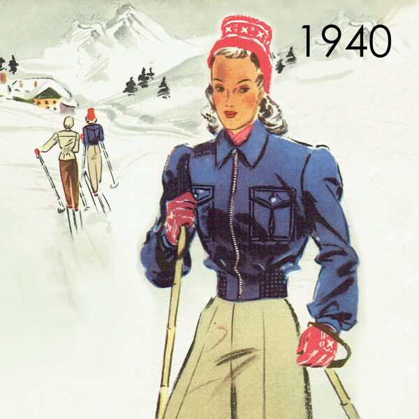 1940 Ski Jacket pattern 92 cm or 100 cm (36" or 39.4") bust