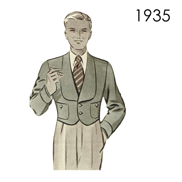 1935 Men's Jacket pattern in 120 cm/ 47.2" chest