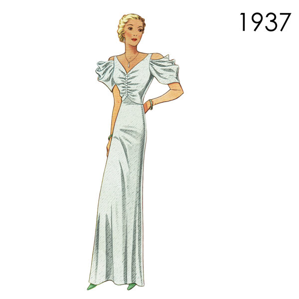 1937 Gown pattern in 96 cm/ 37.8" bust