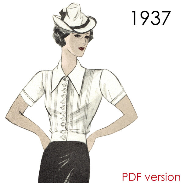 1937 Blouse. Bust 108 cm (42.5"). PDF