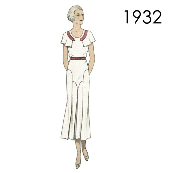 1932 Dress pattern 96 cm (37.8") bust