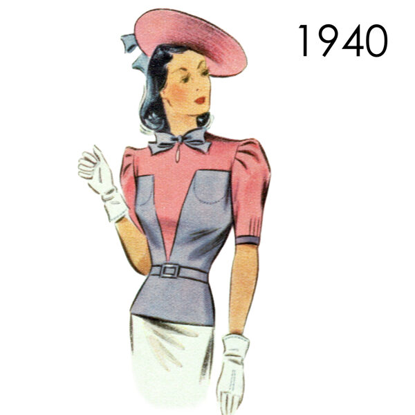 1940 Blouse pattern 92 cm (36") bust