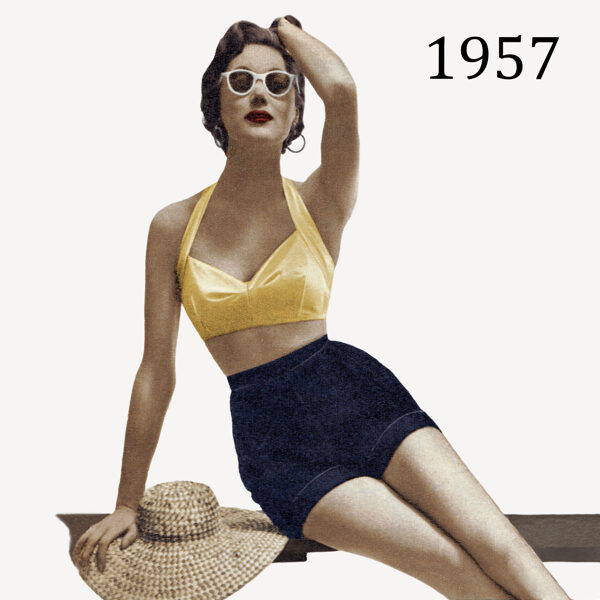 1957 Shorts & top pattern in 92 cm/ 36" bust