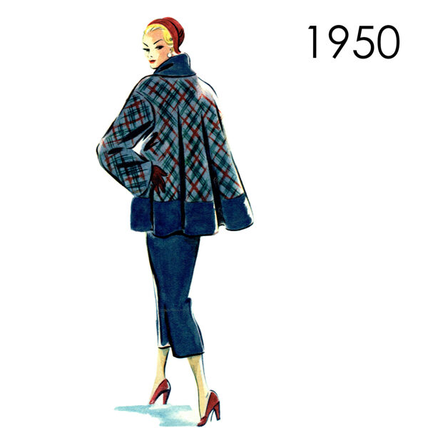 1950 Swing coat pattern 92 cm (36") bust