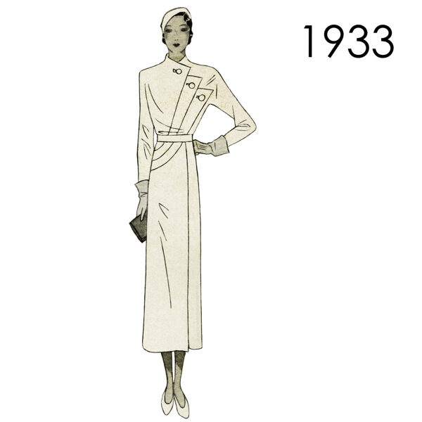 1933 Coat pattern 96 cm (37.8") or 104 cm (41") bust