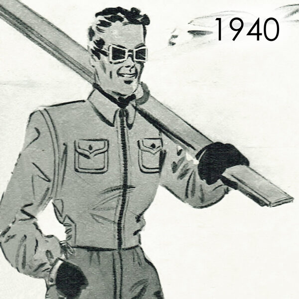 1935 Mens' Ski jacket pattern in 96 cm (37.8") or 104 cm/ 41" chest