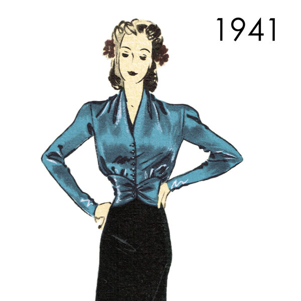 1941 Blouse in 100 cm/ 39.4" or 112 cm/ 44" bust