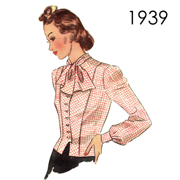 1939 Blouse pattern 104 cm (41") bust