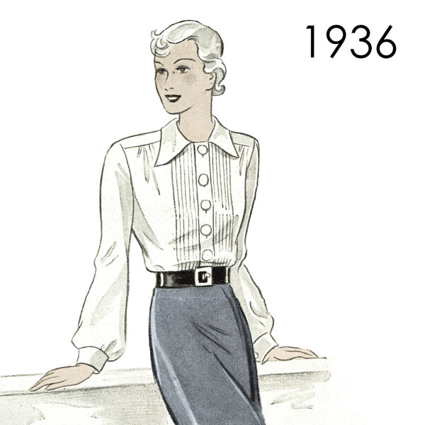 1936 Blouse pattern 96 cm (37.8") bust