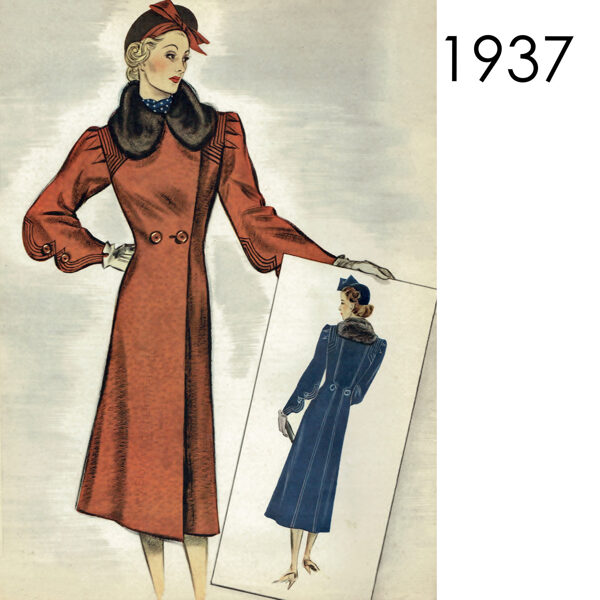 1937 Coat pattern 96 cm (37.8") bust