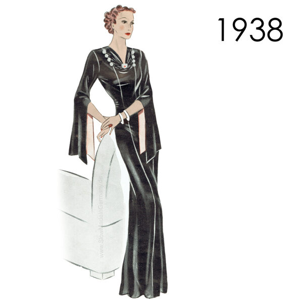 1938 Gown pattern in 120 cm/ 47" bust