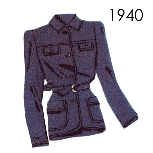 1940 Ski Jacket pattern 88 cm or 96 cm (34.6" or 37.8") bust