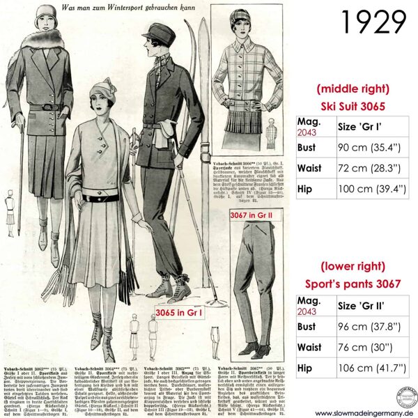 1920s sketches of people wearing outdoor clothing