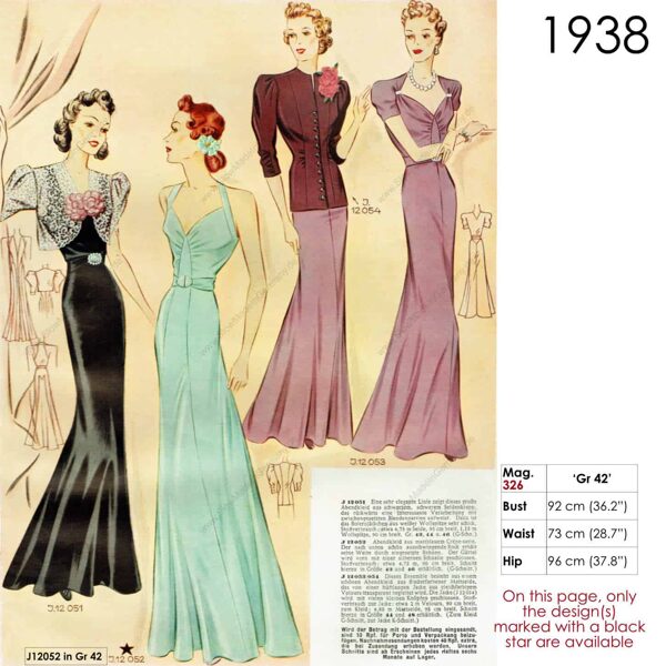 1930s glamour gowns