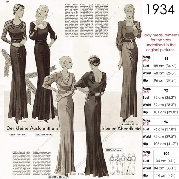 Vintage evening wear