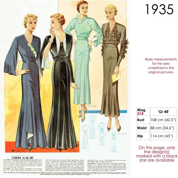 Vintage evening wear