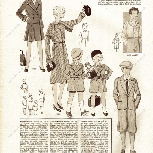 Vobachs Frauen Zeitung 2/1931 kids sewing patterns