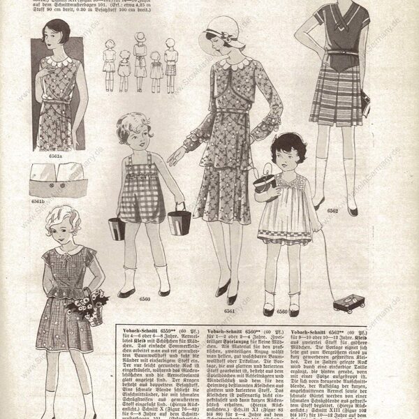 Vobachs Frauen Zeitung 2/1931 childrens sewing patterns