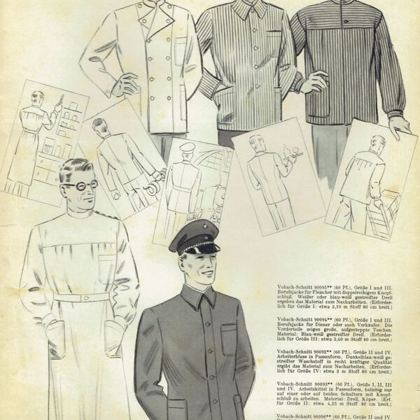 Vintage menswear workwear sewing patterns