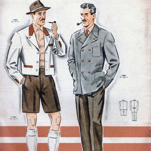 Vintage menswear sewing patterns 1950s