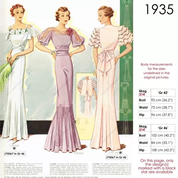 1930s bias cut gowns