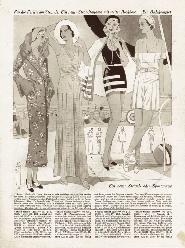 Vobachs Frauen Zeitung 2/1931 sewing patterns