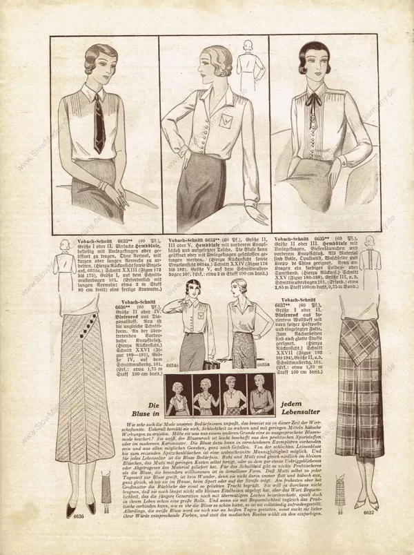 Vobachs Frauen Zeitung 2/1931 sewing patterns